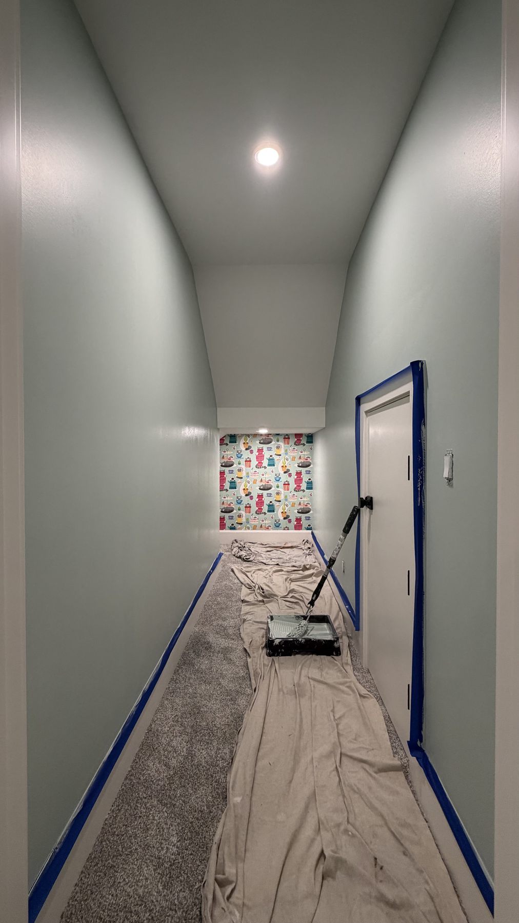 Freshly painted hallway