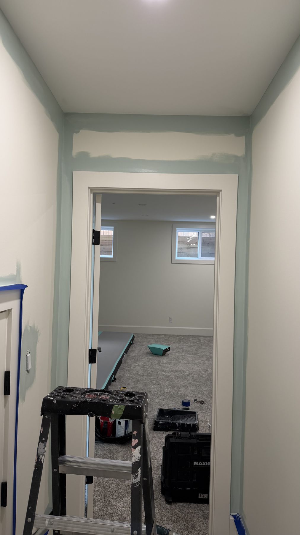 Hallway before painting